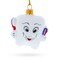 Smiling Tooth with Toothbrush & Toothpaste Dental Glass Christmas Ornament